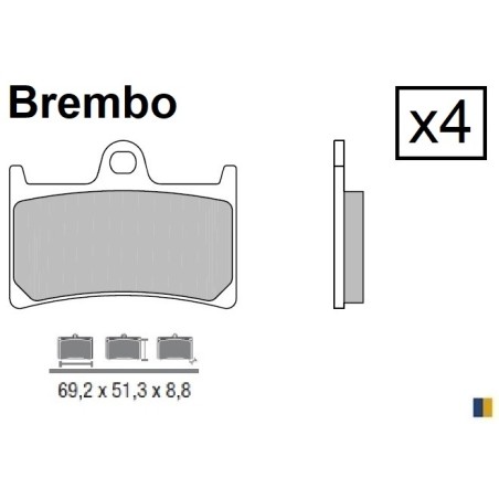 Plaquettes de frein avant Brembo SA - Yamaha FZ1 N/Fazer ABS 2008-2016
