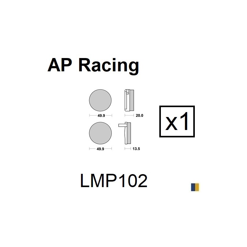 Brake pads AP Racing type LMP102ST standard