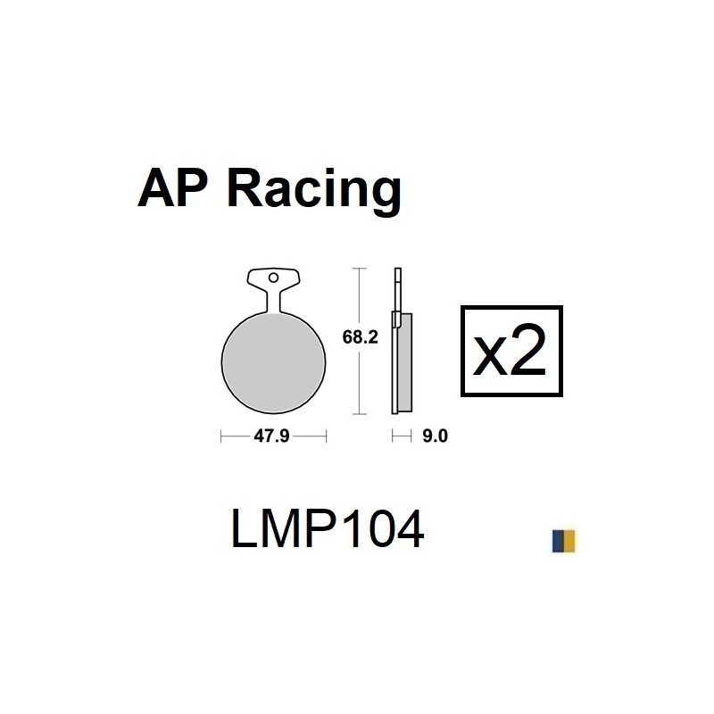 Plaquettes de frein AP Racing type LMP104ST standard
