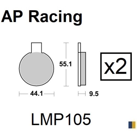 Brake pads AP Racing type LMP105ST standard