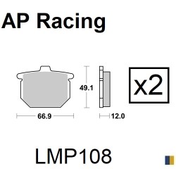 Plaquettes de frein AP Racing type LMP108ST standard