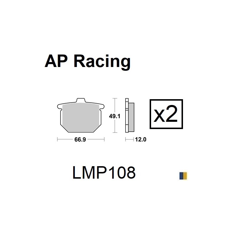 Plaquettes de frein AP Racing type LMP108ST standard