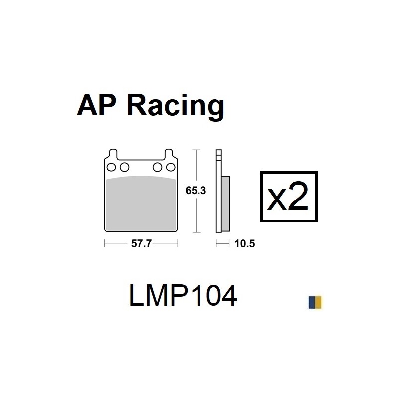 Plaquettes de frein AP Racing type LMP109ST standard