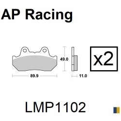 Brake pads AP Racing type LMP1102SC scooter