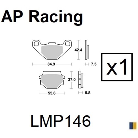 Plaquettes de frein AP Racing type LMP146SF supersport