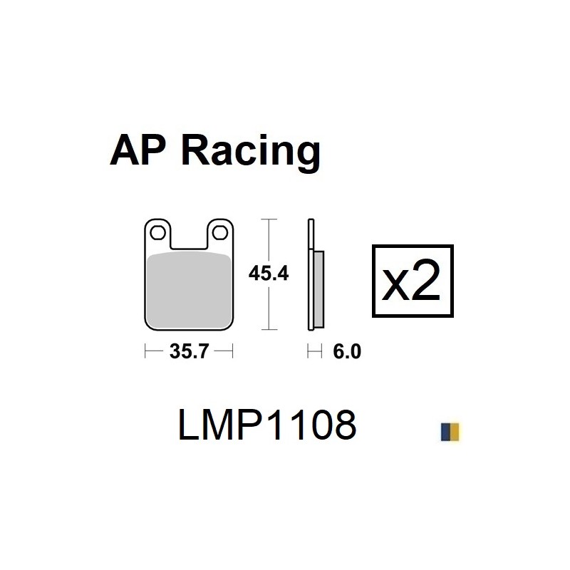 Brake pads AP Racing type LMP1108SC scooter