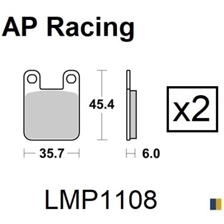 Brake pads AP Racing type LMP1108SC scooter