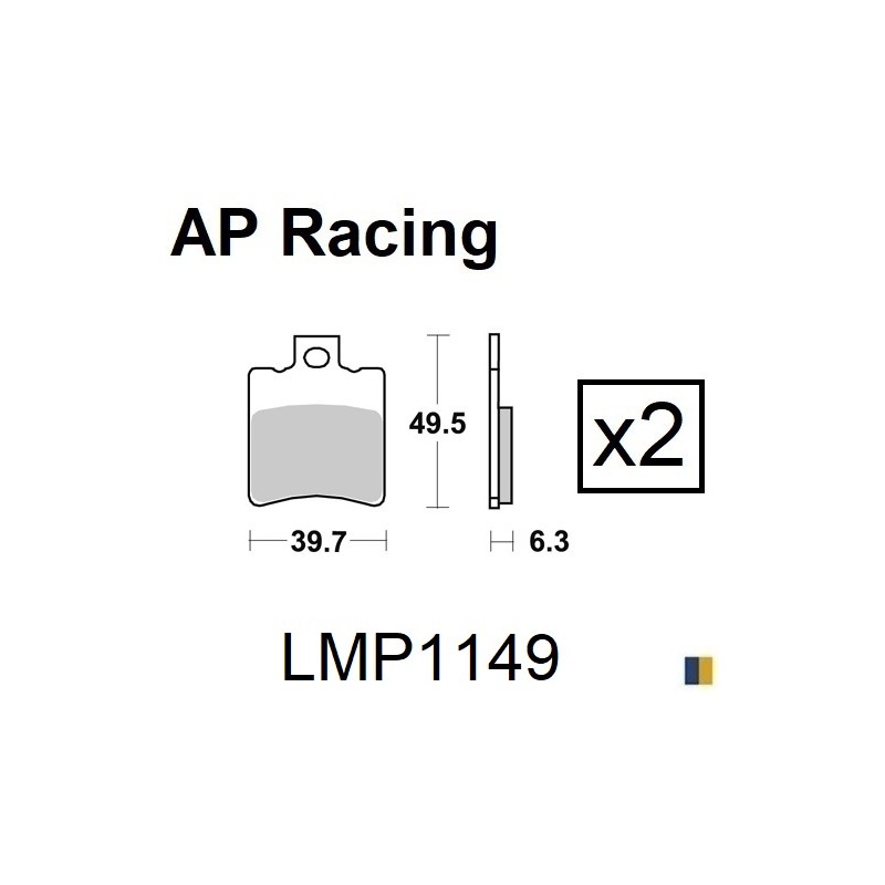 Plaquettes de frein AP Racing type LMP1149SC scooter