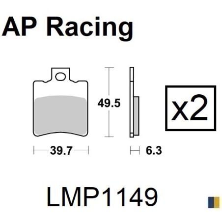 Plaquettes de frein AP Racing type LMP1149SC scooter