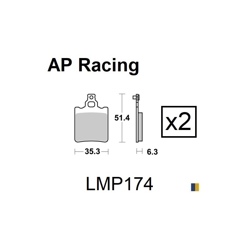 Brake pads AP Racing type LMP1110SC scooter