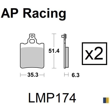 Brake pads AP Racing type LMP1110SC scooter