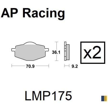 Brake pads AP Racing type LMP1111SC scooter