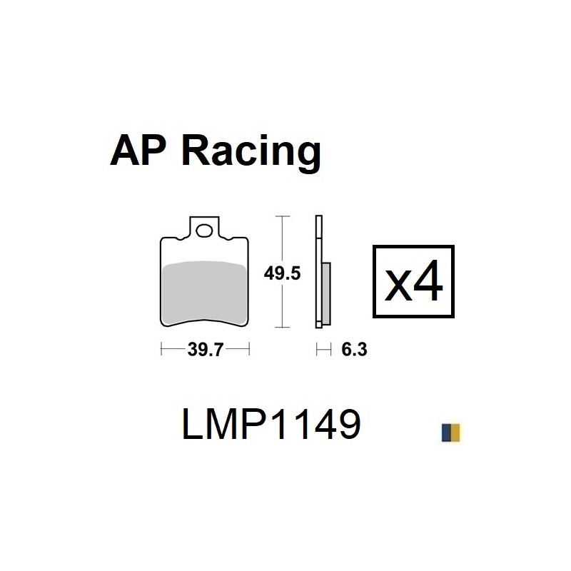 AP Racing front brake pads - Quadro 3D 350 D 2012-2015