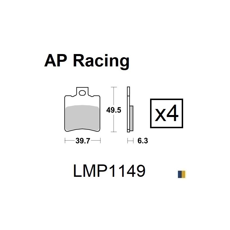 AP Racing front brake pads - Quadro 3D 350 S 2014-2015