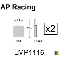 Plaquettes de frein AP Racing type LMP1116SC scooter