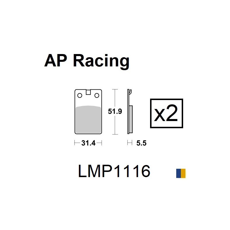 Plaquettes de frein AP Racing type LMP1116SC scooter