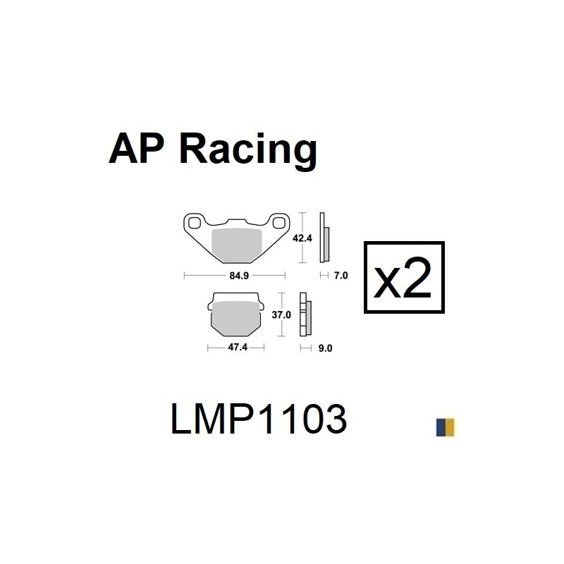 Plaquettes AP Racing de frein arrière - 350 Quadro 4 2016-2018