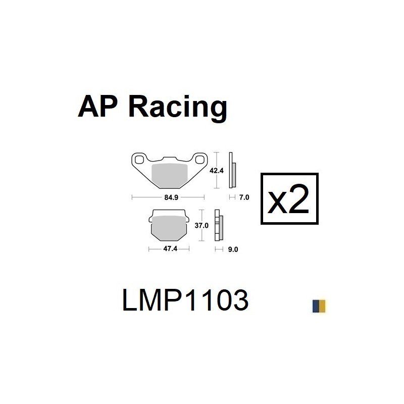 AP Racing rear brake pads - 350 Quadro 4 2016-2018