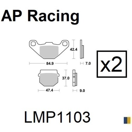 AP Racing rear brake pads - 350 Quadro 4 2016-2018