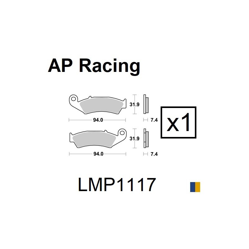 Plaquettes de frein AP Racing type LMP1117SC scooter