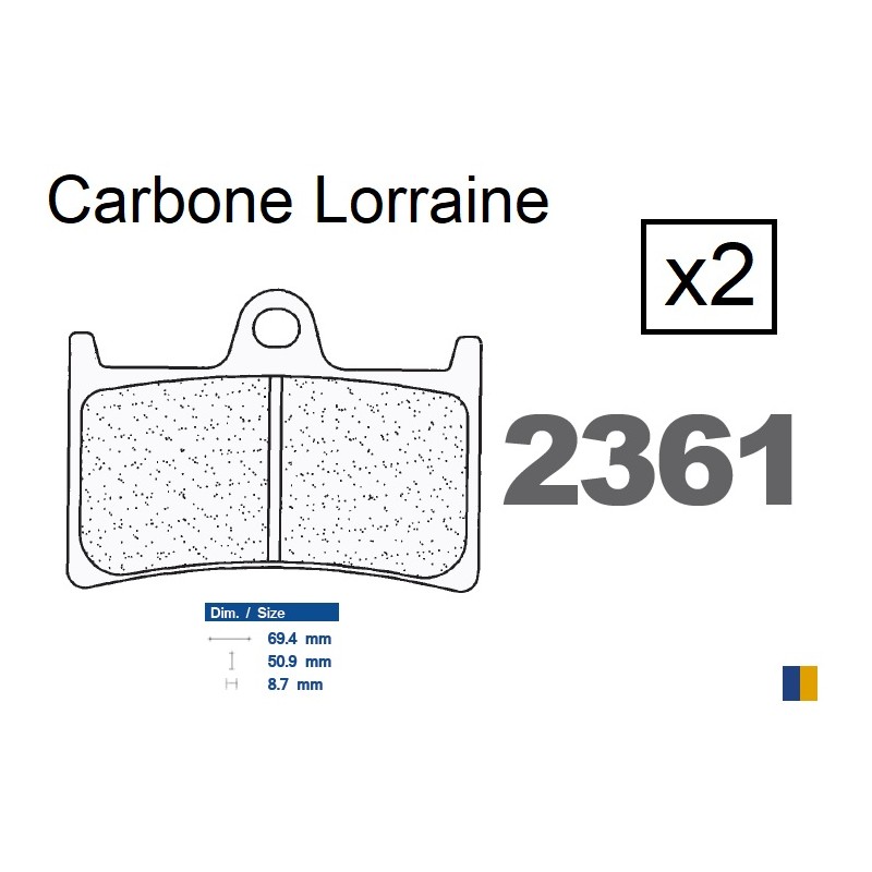 Plaquettes de frein Carbone Lorraine racing type 2361 C60