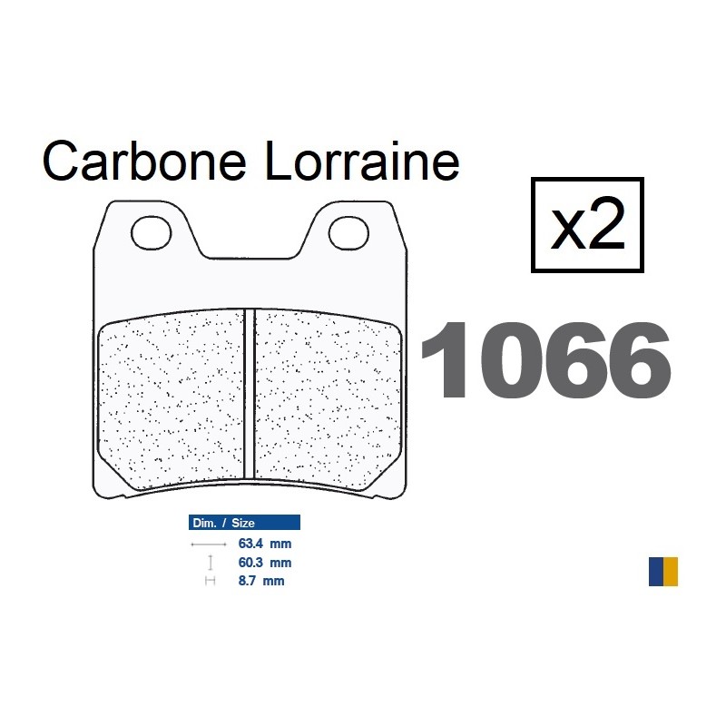 Plaquettes de frein Carbone Lorraine type 1066 RX3