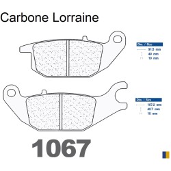 Plaquettes de frein Carbone Lorraine type 1067 RX3