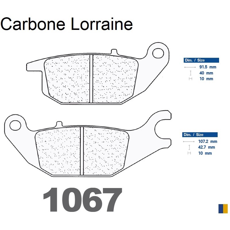 Brake pads Carbone Lorraine type 1067 RX3