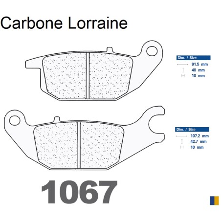 Plaquettes de frein Carbone Lorraine type 1067 RX3