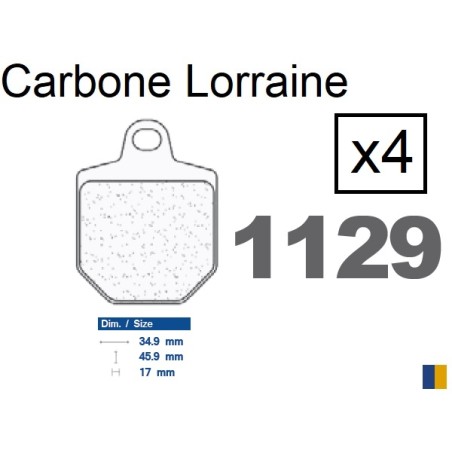Plaquettes de frein Carbone Lorraine type 1129 XBK5