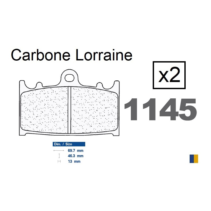 Plaquettes de frein Carbone Lorraine type 1145 RX3