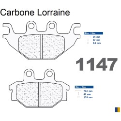 Plaquettes de frein Carbone Lorraine type 1147 RX3