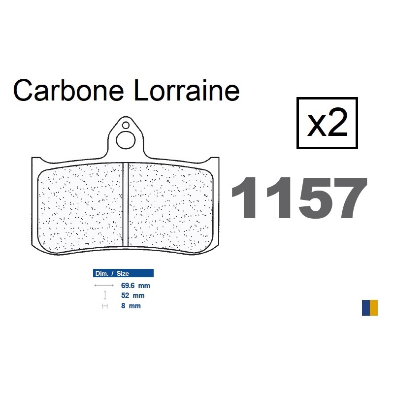 Brake pads Carbone Lorraine type 1157 XBK5