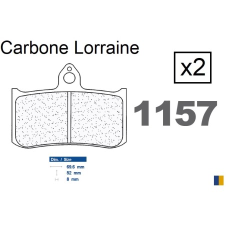 Plaquettes de frein Carbone Lorraine type 1157 XBK5