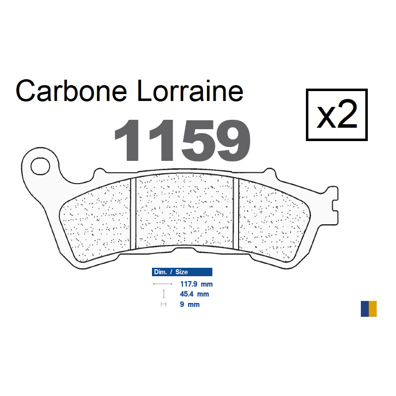 Brake pads Carbone Lorraine type 1159 A3+