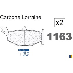 Plaquettes de frein Carbone Lorraine type 1163 RX3