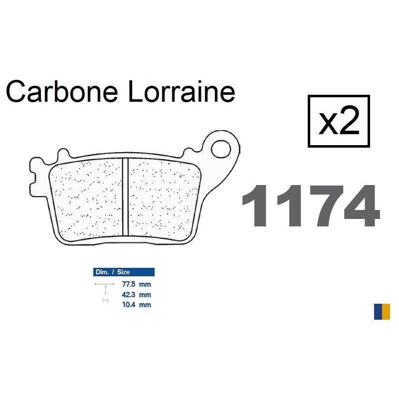 Plaquettes de frein Carbone Lorraine type 1174 RX3