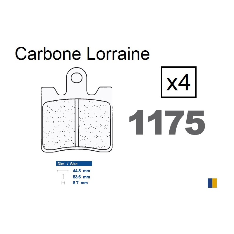 Plaquettes de frein Carbone Lorraine type 1175 A3+
