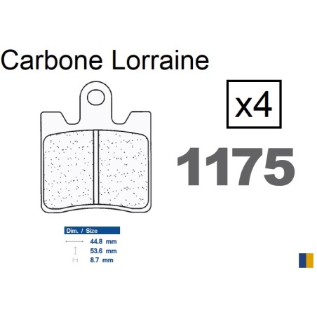 Plaquettes de frein Carbone Lorraine type 1175 A3+