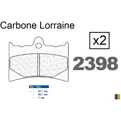 Plaquettes de frein Carbone Lorraine type 2398 XBK5