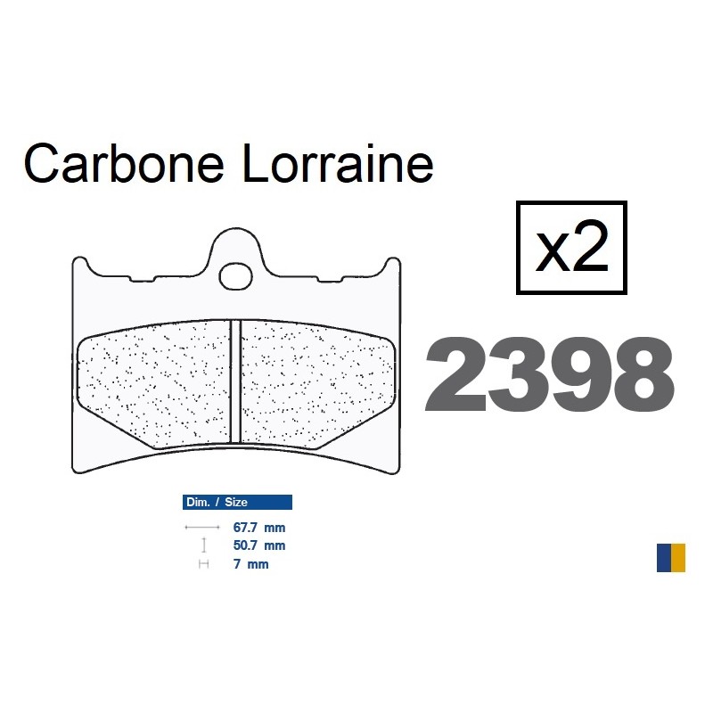 Plaquettes de frein Carbone Lorraine type 2398 XBK5