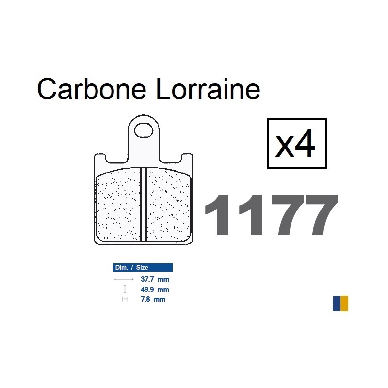 Plaquettes de frein Carbone Lorraine type 1177 XBK5