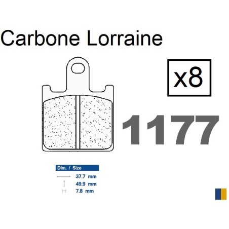 Plaquettes Carbone Lorraine de frein avant - Kawasaki GTR 1400 /ABS 2007-2016