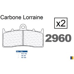 Plaquettes de frein Carbone Lorraine type 2960 A3+