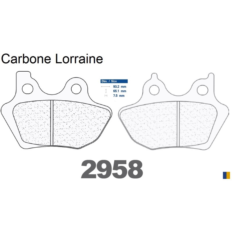 Brake pads Carbone Lorraine type 2958 RX3