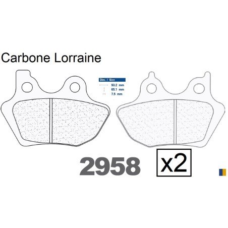 Carbone Lorraine front brake pads - Harley Davidson 1450 Street Glide 2006