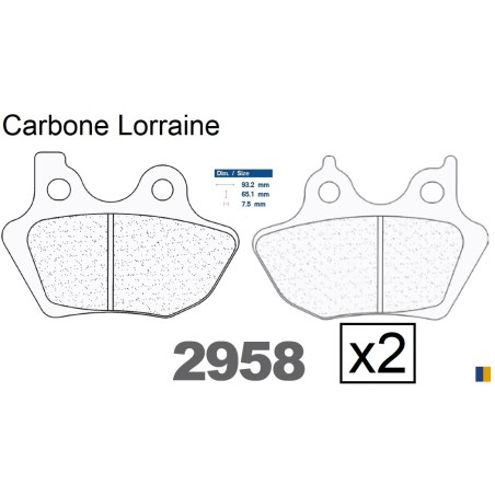 Plaquettes CL de frein avant Harley Davidson 1450 Road Glide Classic 2000-2006