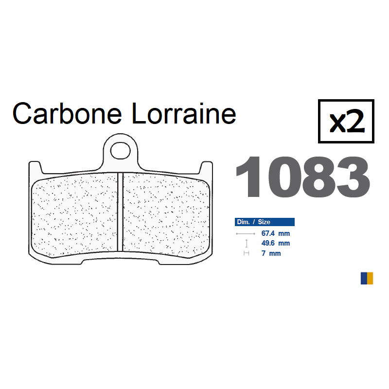 Plaquettes de frein racing Carbone Lorraine type 1083 C60