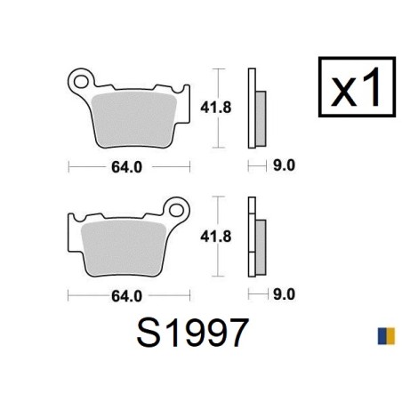 Plaquettes Kyoto de frein arrière - KTM 250 SX 2003-2021