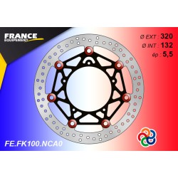 Front black racing brake disc France Equipement - Yamaha YZF-R1 ABS 2016-2022